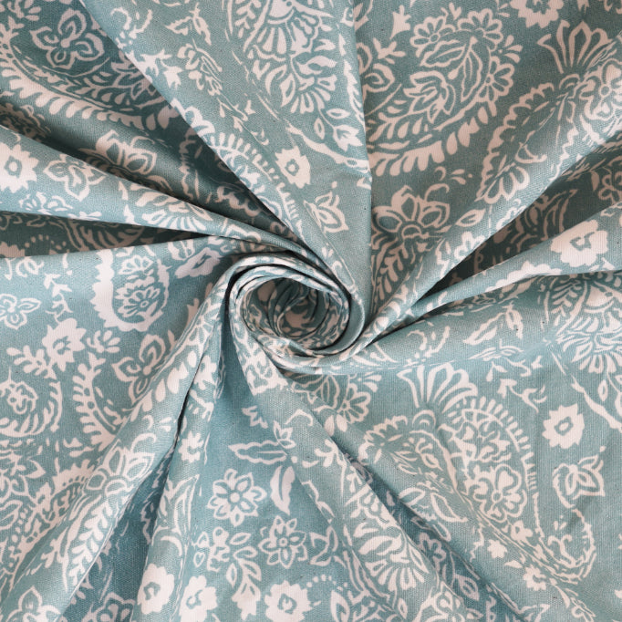 Sky Tinted Arabesque Double Bedsheet