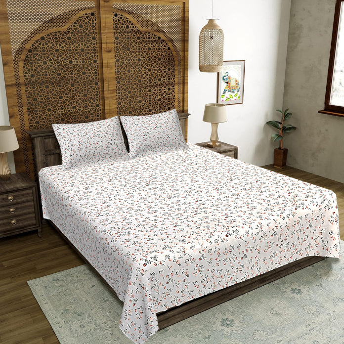 Nocturnal Vernal Petals Double Bedsheet