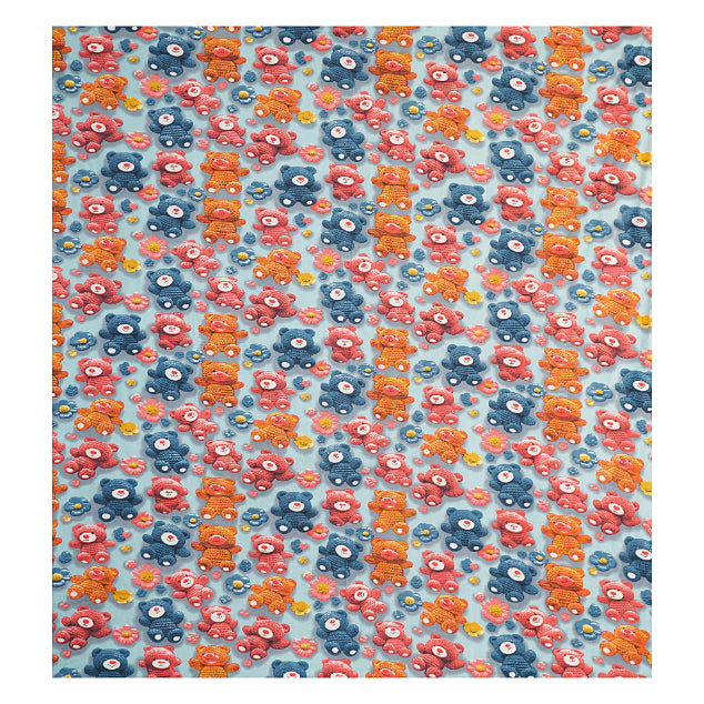 Plush Forest Gathering Double Bedsheet