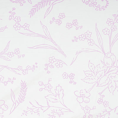 Lilac Frond Etching Double Bedsheet