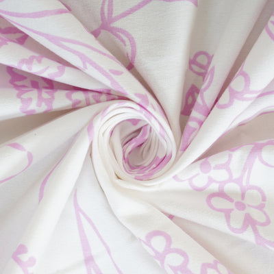 Lilac Frond Etching Double Bedsheet