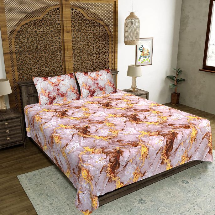 Bronze Molten Texture Double Bedsheet