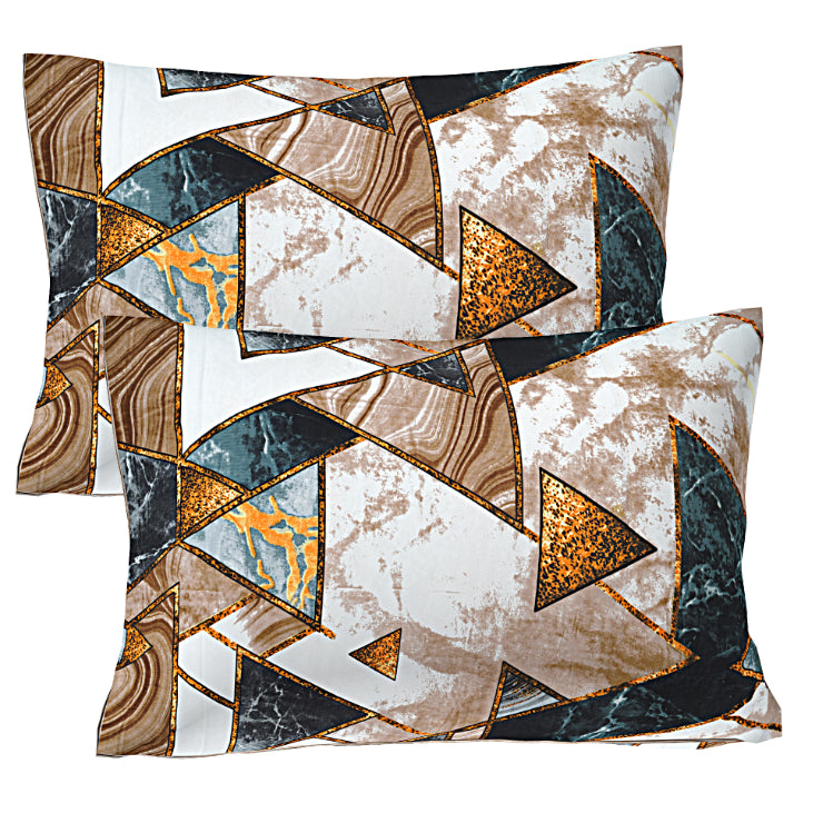 Terracotta Tectonic Flow Double Bedsheet