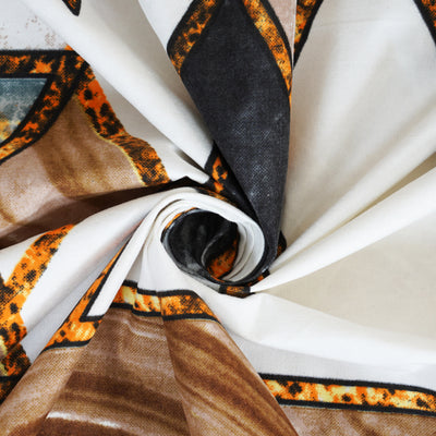 Terracotta Tectonic Flow Double Bedsheet