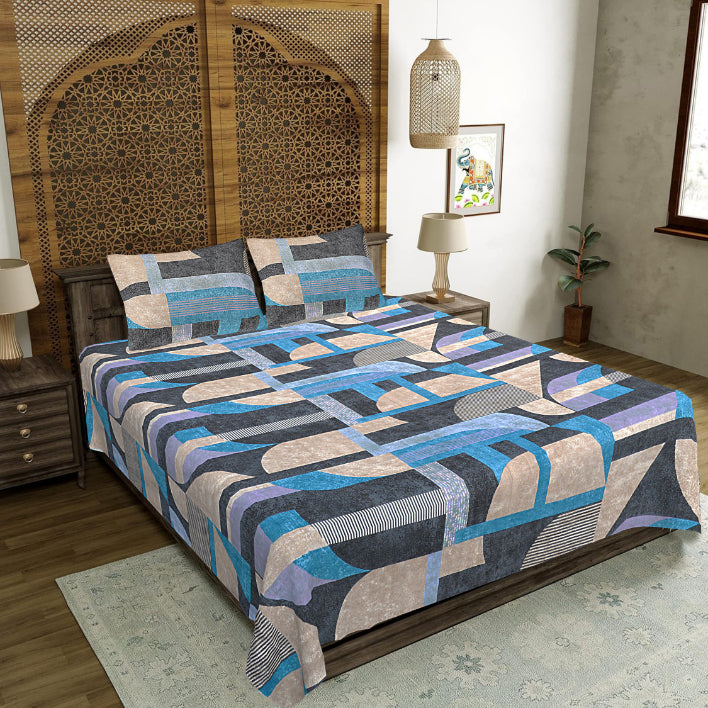 Metropolis Cubist Vision Double Bedsheet