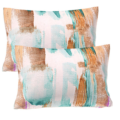 Aquamarine Painted Vista Double Bedsheet