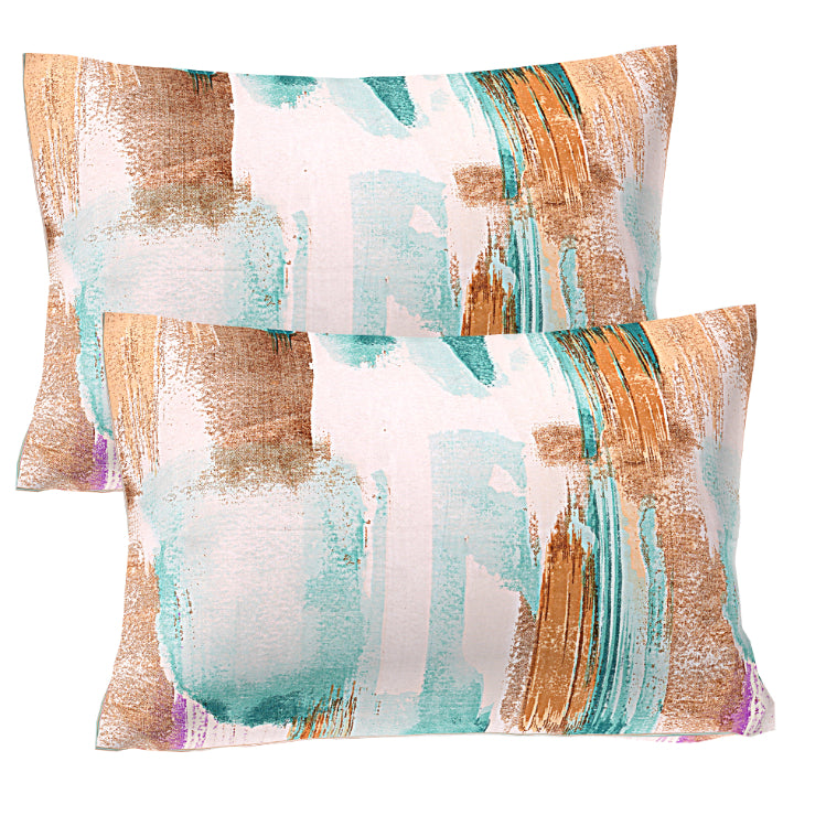 Aquamarine Painted Vista Double Bedsheet