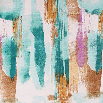 Aquamarine Painted Vista Double Bedsheet