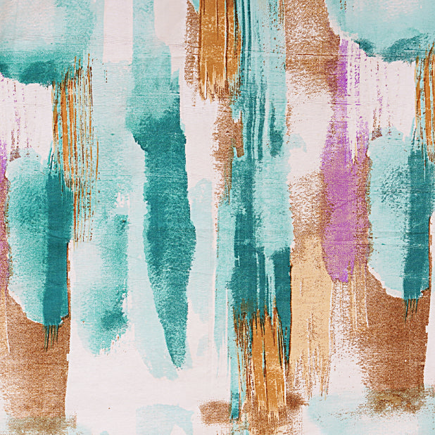 Aquamarine Painted Vista Double Bedsheet