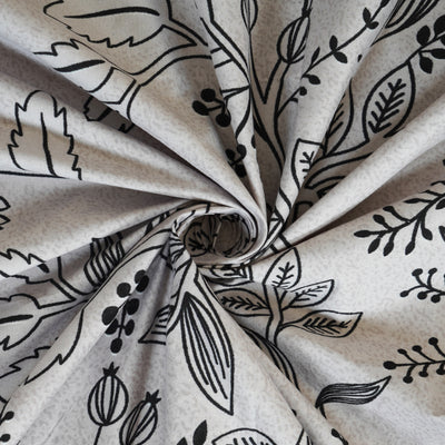 Ink Twilight Flora Double Bedsheet