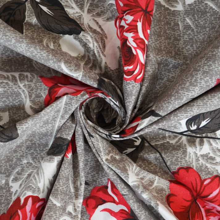 Floral Symphony Outline Double Bedsheet