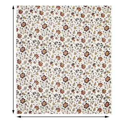 Pure Cotton 240 TC Double bedsheet in reddish floral pattern