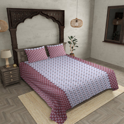 The Good Life Red Double BedSheet