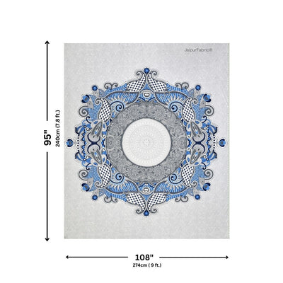 Cosmic Kolam Royal Blue Double Bedsheet