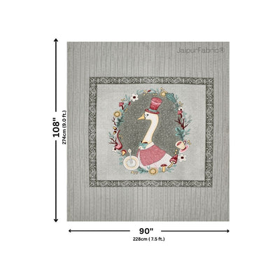 Charming Goose Green Pure Cotton Double Bedsheet