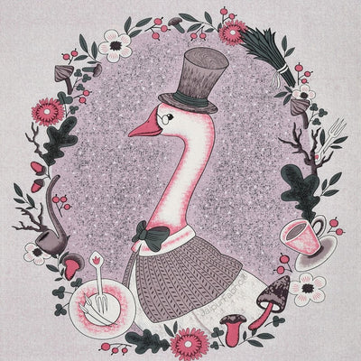 Charming Goose Purple Pure Cotton Double Bedsheet