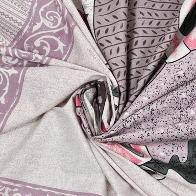 Charming Goose Purple Pure Cotton Double Bedsheet