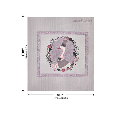 Charming Goose Purple Pure Cotton Double Bedsheet