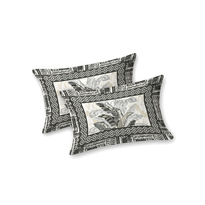 Tropical Bliss Black Pure Cotton Double Bedsheet