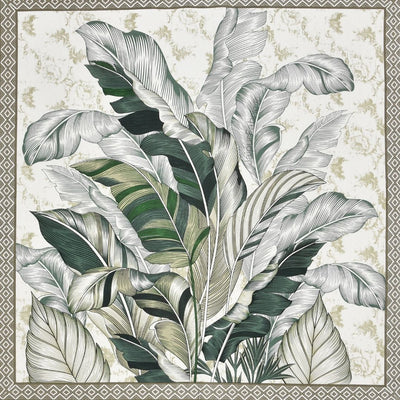 Tropical Bliss Green Pure Cotton Double Bedsheet