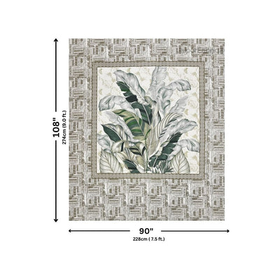 Tropical Bliss Green Pure Cotton Double Bedsheet