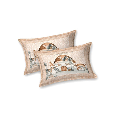 Dreamy Woodland Forest Beige Pure Cotton Double Bedsheet