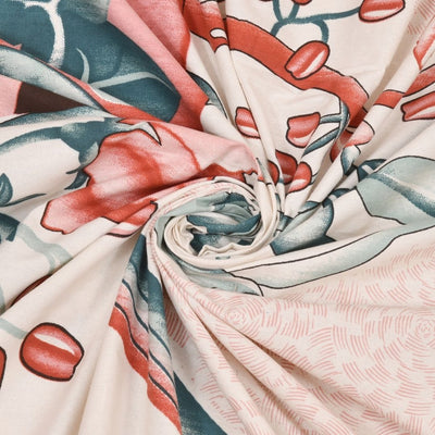 Dreamy Woodland Forest Pink Pure Cotton Double Bedsheet