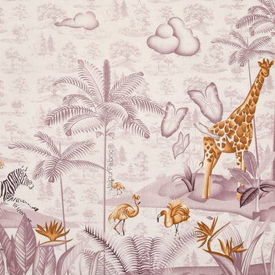 Jungle Adventure Purple Pure Cotton Double Bedsheet