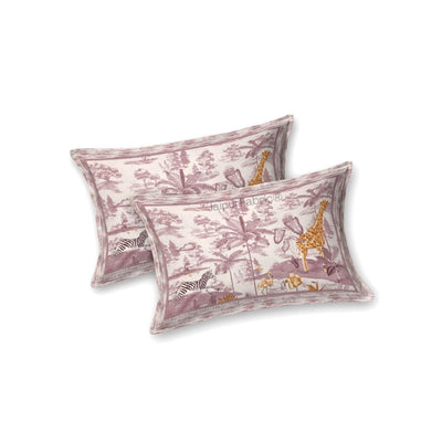 Jungle Adventure Purple Pure Cotton Double Bedsheet