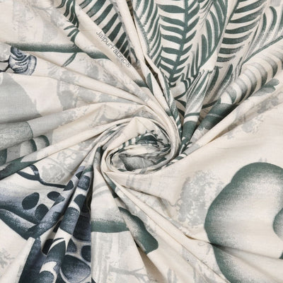 Jungle Adventure Green Pure Cotton Double Bedsheet