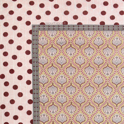 Charming Pink and Red Polka Dot Pure Cotton Double Bedsheet