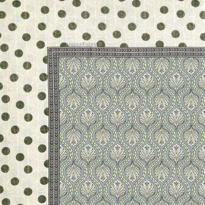 Charming Green Polka Dot Pure Cotton Double Bedsheet