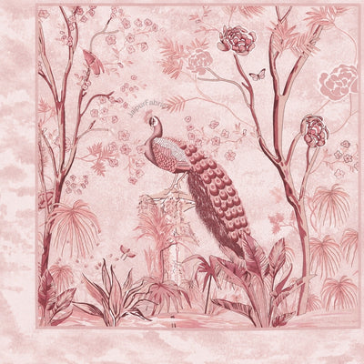 Mayur Mahal Peacock Gulabi Rose Bedsheet