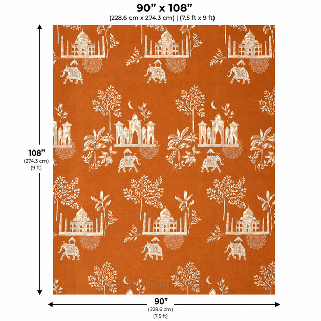 Royal Heritage Dark Double Bed Size Bedsheet