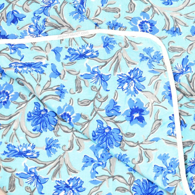 Pure Cotton Double Bed Dohar Anokhi Print – Neelkamal Bloom Blue