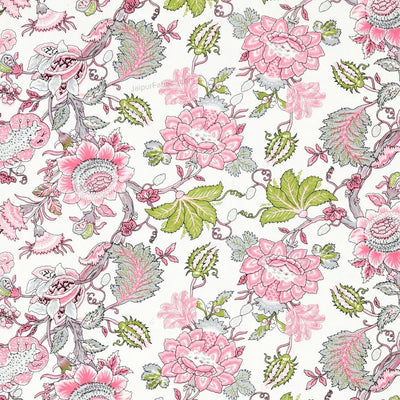 Pure Cotton Double Bed Dohar Anokhi Print – Mayura Floral Pink & Green