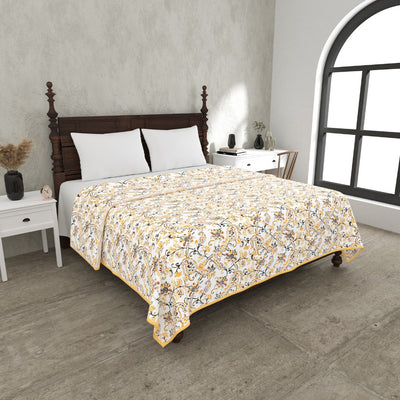 The Golden Paisley Reversible Double Bed Dohar
