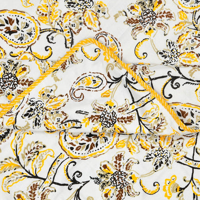 The Golden Paisley Reversible Double Bed Dohar
