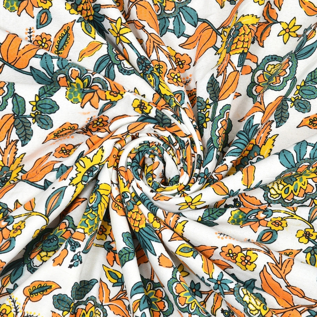 The Teal Bloom Reversible Double Bed Dohar