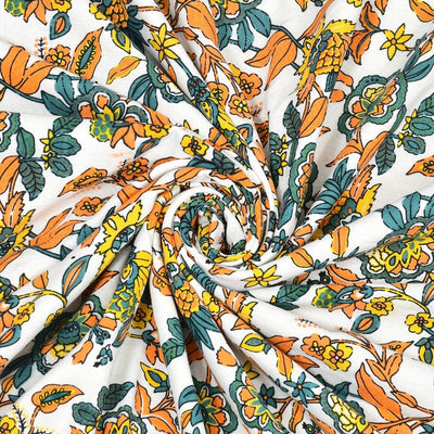 The Teal Bloom Reversible Double Bed Dohar