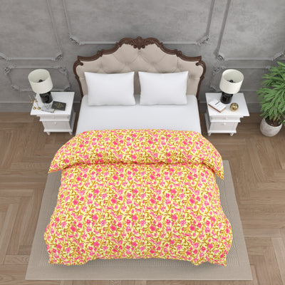 Sunshine Rose Jaipuri Double Bed Reversible Quilt Comforter