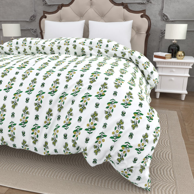Fresh Mint & Teal Double Bed Reversible Quilt Comforter