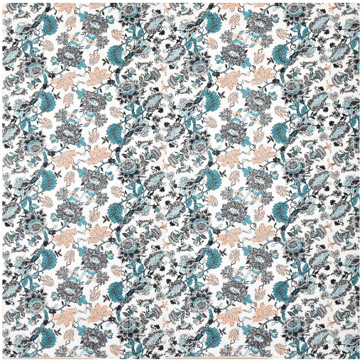 Gorgeous Grey Floral Print with Geometric Border Double Bed Reversible Quilt Comforter