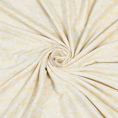 Bamboo Mustard Block Print 400 TC Pure Premium MulMul Cotton Single Bed Dohar