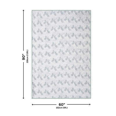 Artistic Green Block Print 400 TC Pure Premium MulMul Cotton Single Bed Dohar