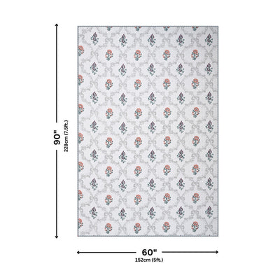 Soothing Calm Peach Block Print 400 TC Pure Premium MulMul Cotton Single Bed Dohar