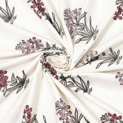 Jaipur Garden Hand Block Printed Red and Pink Floral Double Bed Comforter