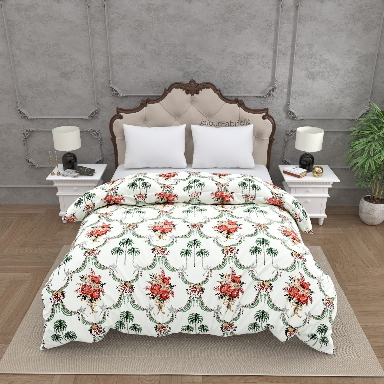 Printroots Classic Hand Block Printed Cotton India Blocks Double Bed Comforter