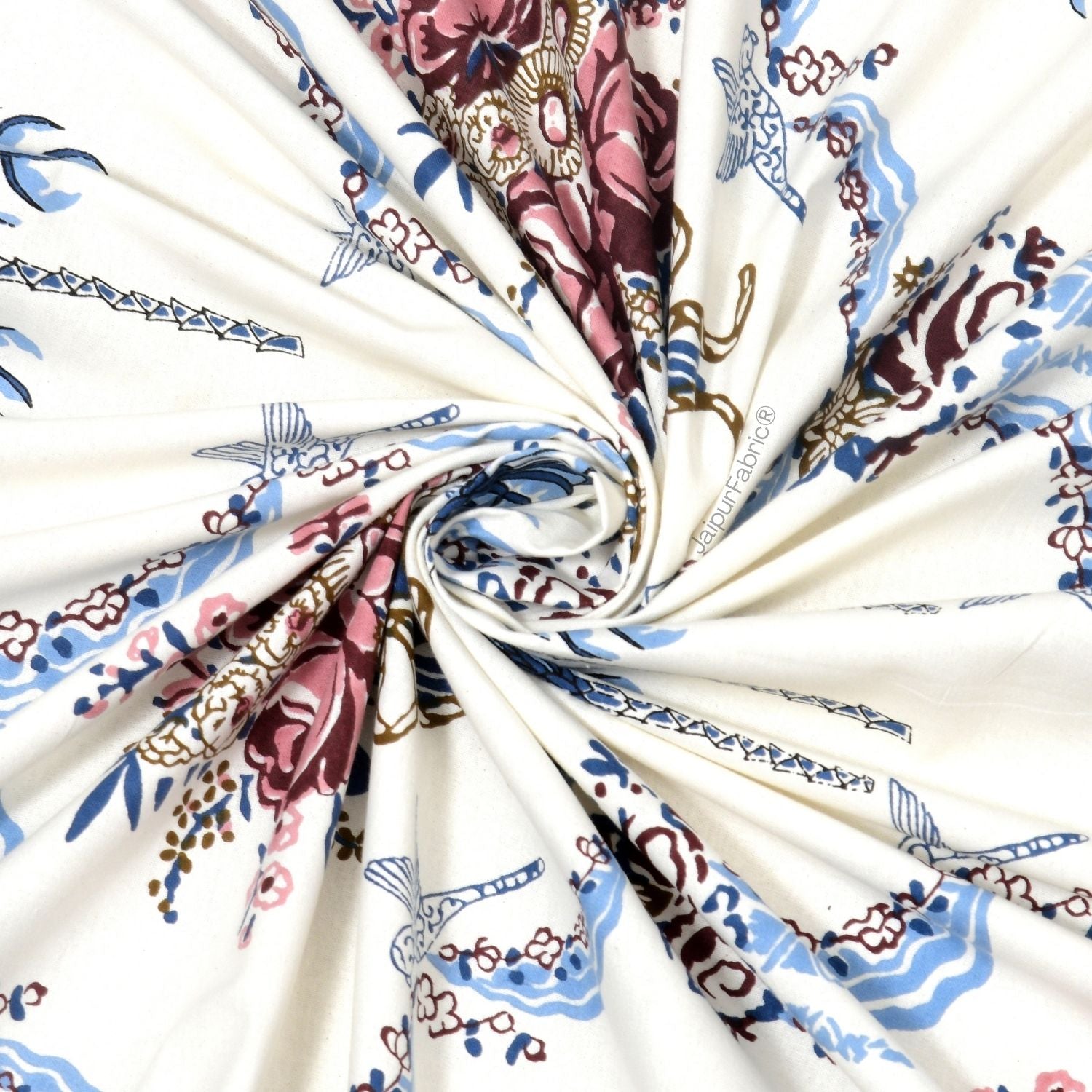 Blue Pottery Timeless Imprints 100% Cotton Block Printed Urban Jaipur Double Bed Comforter