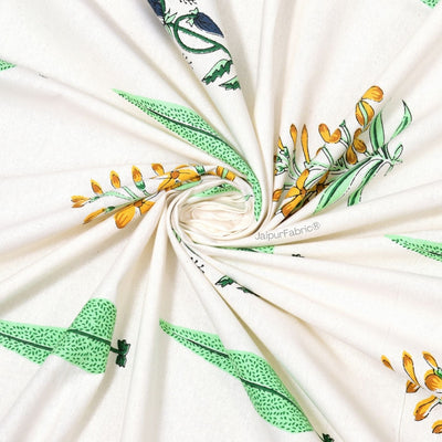 Vintage Flora Hand Block 100% Cotton Premium Double Bed Comforter